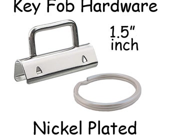 25 Key Fob Hardware with Key Rings Sets - 1.5 Inch (38 mm) - Plus Instructions - SEE COUPON