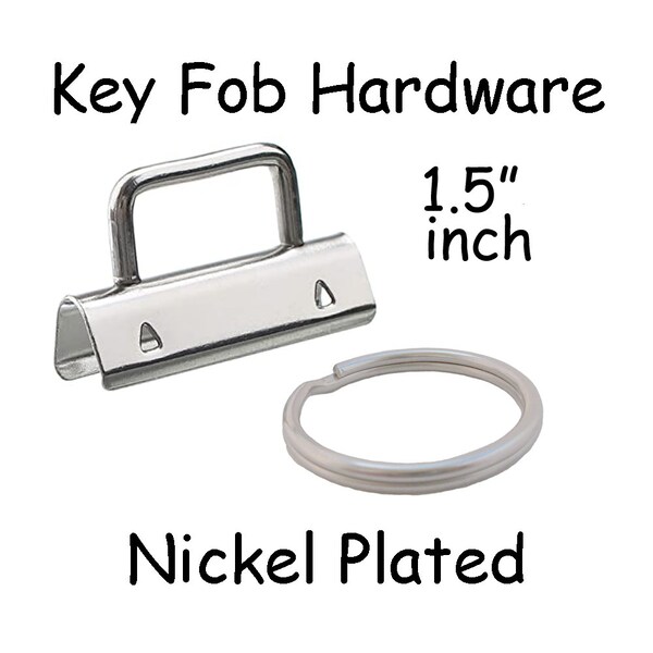 25 Key Fob Hardware with Key Rings Sets - 1.5 Inch (38 mm) - Plus Instructions - SEE COUPON