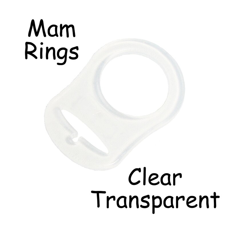 10 Mam Silicone Rings Clear Dummy / Pacifier Clips Adapters Etsy