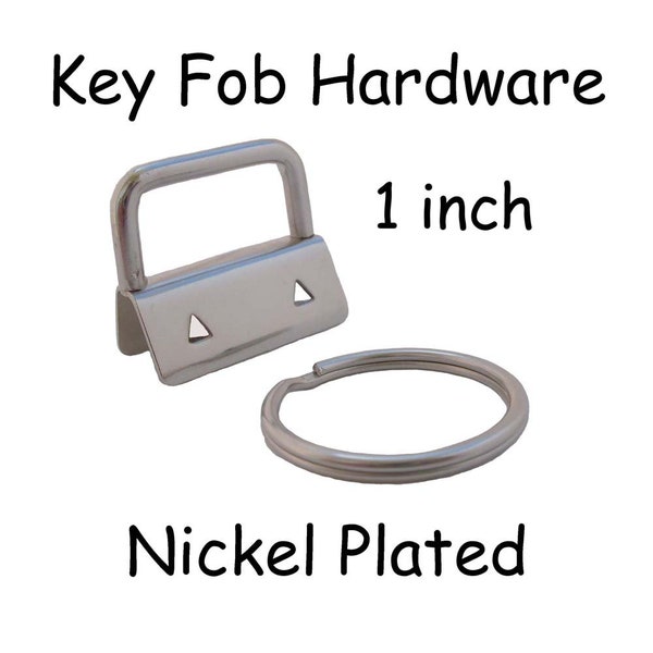 25 Key Fob Hardware with Key Rings Sets - 1 Inch (25 mm) - Plus Instructions - SEE COUPON