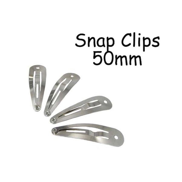 50 Snap Clips w/ Hole - Tear Drop Shape - 50 mm (2 inches) - SEE COUPON