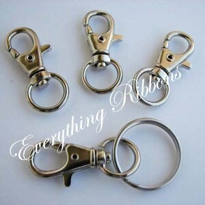 10 Swivel Lobster Claw Snap Trigger Hook Clips for Key Fob Key Chains ...