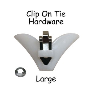5 Clip On Tie Hardware / Neck Tie Clip On Hardware Small or Large SEE COUPON image 3