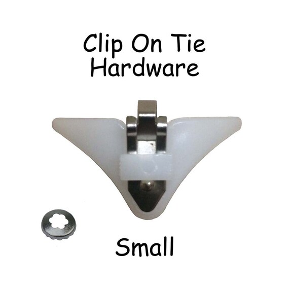 10 SMALL Clip on Tie Hardware / Neck Tie Clip on Hardware 