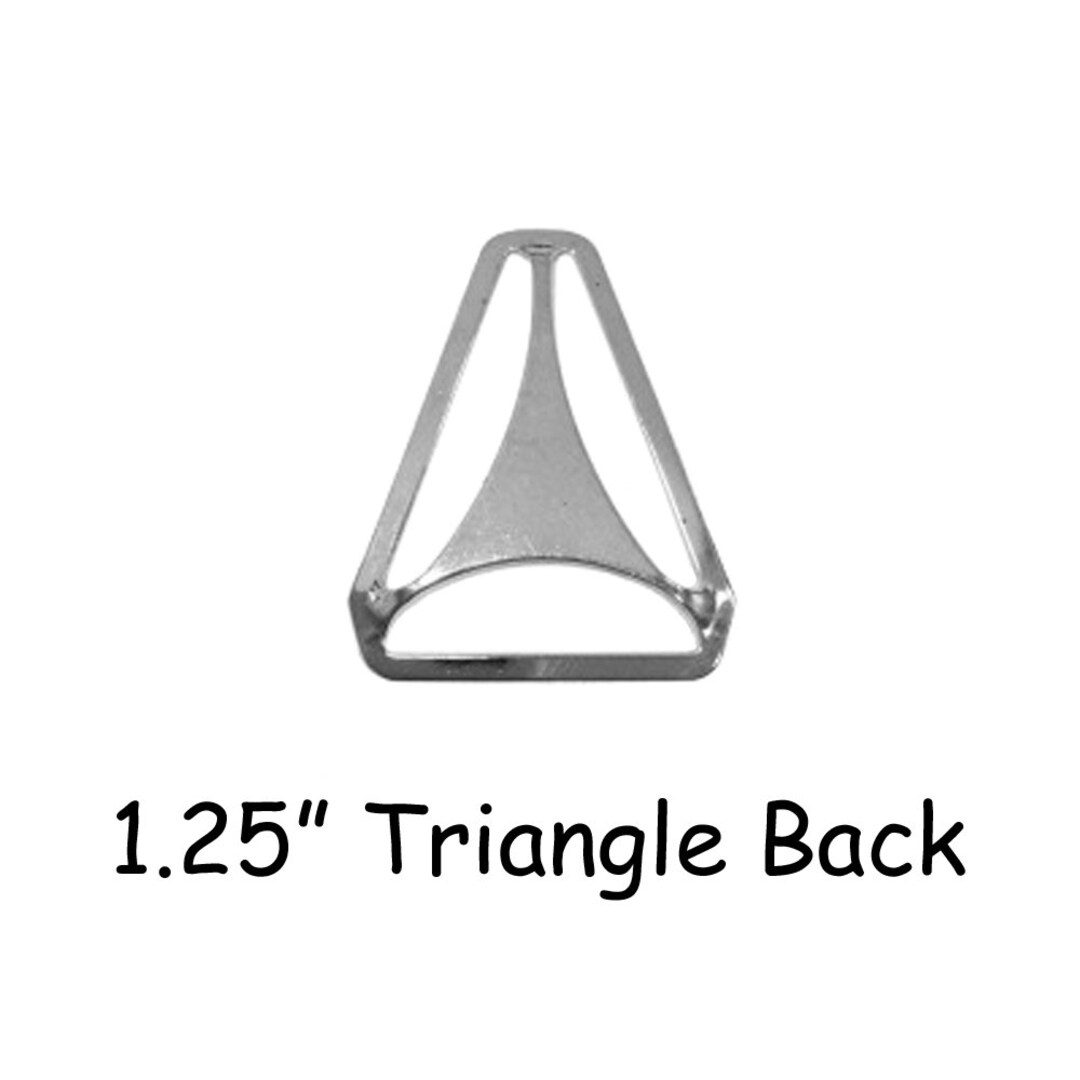 Triangle Hardware Clips 10 Triangle Back Slide Adjuster 1.25 Suspender Clips / Hardware Nickle ...