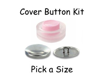 Cover Buttons Starter Kit with Tool - Pick Size - Wire Backs - Free Instructions - SEE COUPON