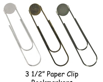 100 Large Paper Clip Bookmarkers with Glue Pad - 3 1/2 Inch - SEE COUPON