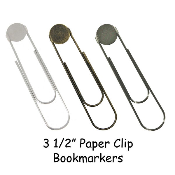 100 grote paperclip-bladwijzers met lijmpad - 3 1/2 inch - ZIE COUPON