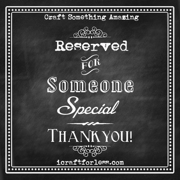 Reserved for Jennifer Romero