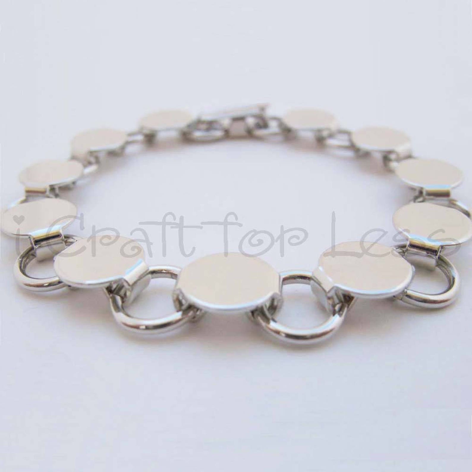 10 Disk and Loop Bracelet Form Blank 7.75 Inch with 9mm Etsy