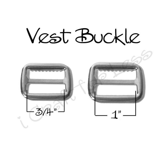 Slide Strap Adjuster 100 Suspender Vest Buckle with Teeth 1 Metal