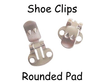 Shoe Clips Blanks - 2 (1 pair) with Rounded Pad - SEE COUPON