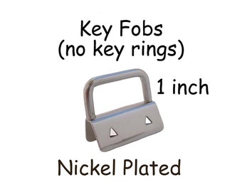 100 Key Fob Hardware WITHOUT Key Rings - 1 Inch (25 mm) - Plus Instructions - SEE COUPON