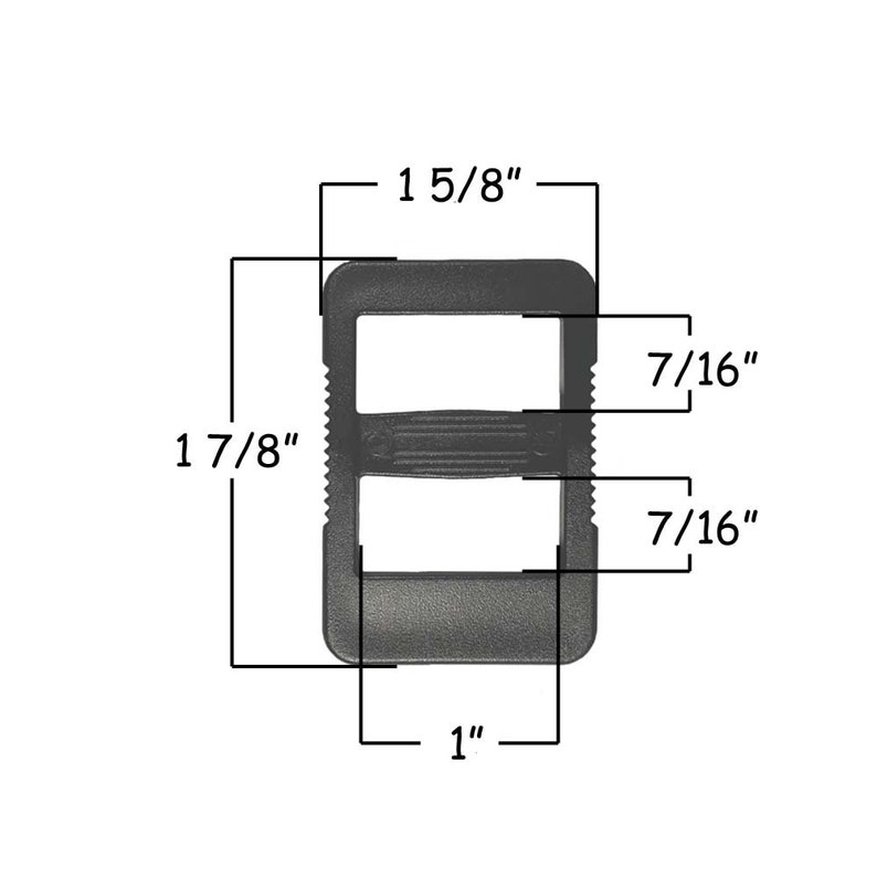 10 Black Dog Collar Hardware Kit 1 Inch Curved Buckle, Slide Adjuster and D-Ring SEE COUPON image 3