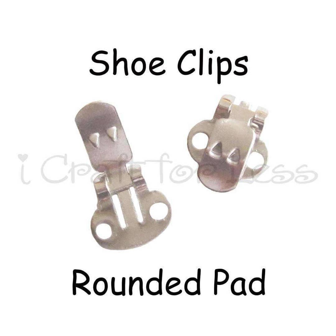 Shoe Clips Blanks 20 10 Pairs With Rounded Pad Etsy