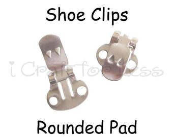 Shoe Clips Blanks - 20 (10 pairs) with Rounded Pad - SEE COUPON