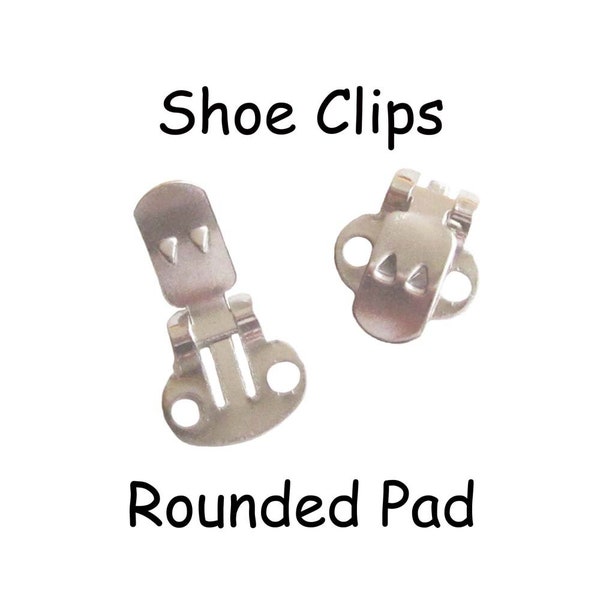 Shoe Clips Blanks - 10 (5 pairs) with Rounded Pad - SEE COUPON