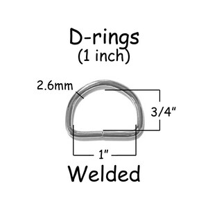 10 Black Dog Collar Hardware Kit 1 Inch Curved Buckle, Slide Adjuster and D-Ring SEE COUPON image 4