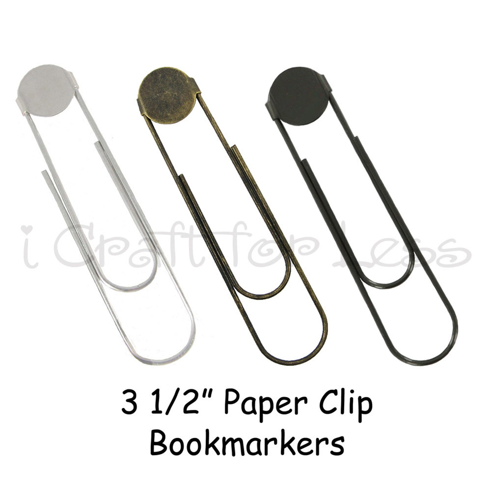 100 Large Paper Clip Bookmarkers With Glue Pad 3 1/2 Inch Etsy