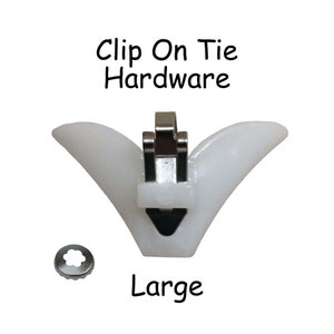 10 Clip On Tie Hardware / Neck Tie Clip On Hardware Small or Large SEE COUPON image 3