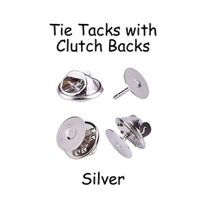 100 Silver Tie Tacks Blank Pins with Clutch Back - Lapel / Scatter Pin - SEE COUPON