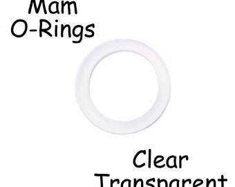 1 Mam O-Ring for Button Style Pacifier Clip Adapter - Clear Silicone BPA Free - SEE COUPON