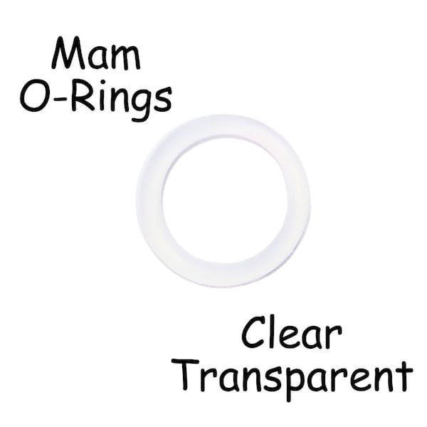 1 Mam O-Ring for Button Style Pacifier Clip Adapter - Clear Silicone BPA Free - SEE COUPON