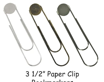 12 Large Paper Clip Bookmarkers with Glue Pad - 3 1/2 Inch - SEE COUPON