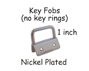 50 Key Fob Hardware WITHOUT Key Rings - 1 Inch (25 mm) - Plus Instructions - SEE COUPON