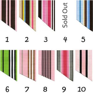 7/8 Inch Preppy Stripe Ribbon - 10 YARDS - for making Ribbon Key Fob Key Chains Wristlets - SEE COUPON