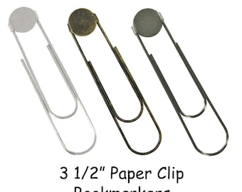 25 Large Paper Clip Bookmarkers with Glue Pad - 3 1/2 Inch - SEE COUPON