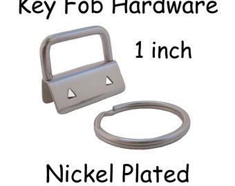 100 Key Fob Hardware with Key Rings Sets - 1 Inch (25 mm) - Plus Instructions - SEE COUPON