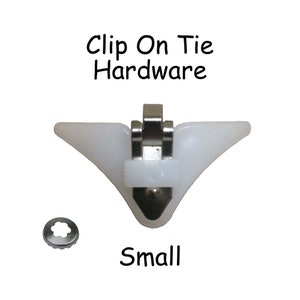 5 SMALL Clip On Tie Hardware / Neck Tie Clip On Hardware SEE COUPON 画像 1