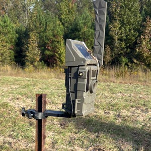 T-Post Trail Camera Solar Panel Base - Game Camera Accessory - T Post Adapter