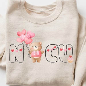 Valentinstag NICU Sweatshirt, NICU Nurse Sweatshirt, NICU Nurse Sweater, NICU Nurse Geschenk, Neugeborenen Intensivstation, Nicu Nurse
