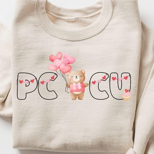Valentine&#39;s Day PCICU Nurse Sweatshirt, PCICU Nurse Sweater, PCICU Nurse Gift, Nurse Appreciation Gift, Pediatric Cardiac Intensive Care