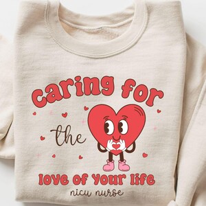 Valentinstag NICU Sweatshirt, NICU Nurse Sweatshirt, NICU Nurse Sweater, NICU Nurse Geschenk, Neugeborenen Intensivstation, Nicu Nurse