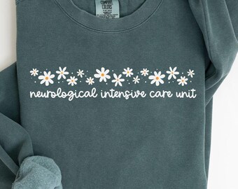 Sudadera de UCI neurológica, camiseta de enfermera de UCI neurológica, camiseta de enfermera de neurología, camiseta de unidad de accidentes cerebrovasculares, regalo de enfermera neurológica, ropa de enfermera de UCI