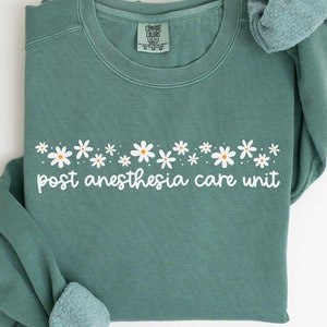 PACU Krankenschwester-Sweatshirt Aufwachraum Crewneck Post Anästhesie Pflegeeinheit Hoodie PACU RN Geschenk Perioperative Krankenschwester Pullover Krankenschwester Bekleidung