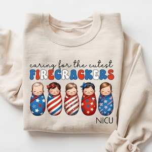 4. Juli NICU Sweatshirt, NICU Nurse Sweatshirt, NICU Nurse Sweater, Nicu Nurse Geschenk, Neugeborenen Intensivstation, Nicu Nurse