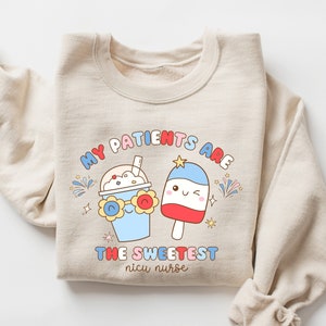 4. Juli NICU Sweatshirt, NICU Nurse Sweatshirt, NICU Nurse Sweater, Nicu Nurse Geschenk, Neugeborenen Intensivstation, Nicu Nurse