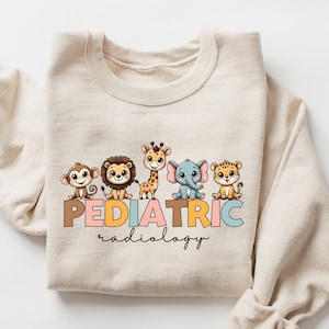 Sweatshirt pediatrische radiologie, zweet pediatrische radiologie, shirt PEDS, shirt verpleegkundige pediatrie, shirt radiologie, shirt radiologie technoloog