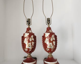Pair of Rare Art Deco Ceramic Table Lamps
