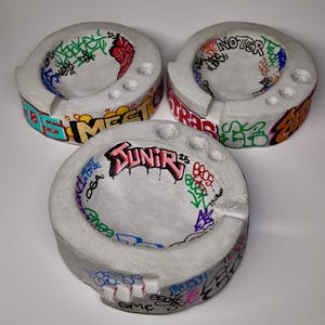 Graffiti Skatepark Ashtray / Incense Holder / Trinket Tray