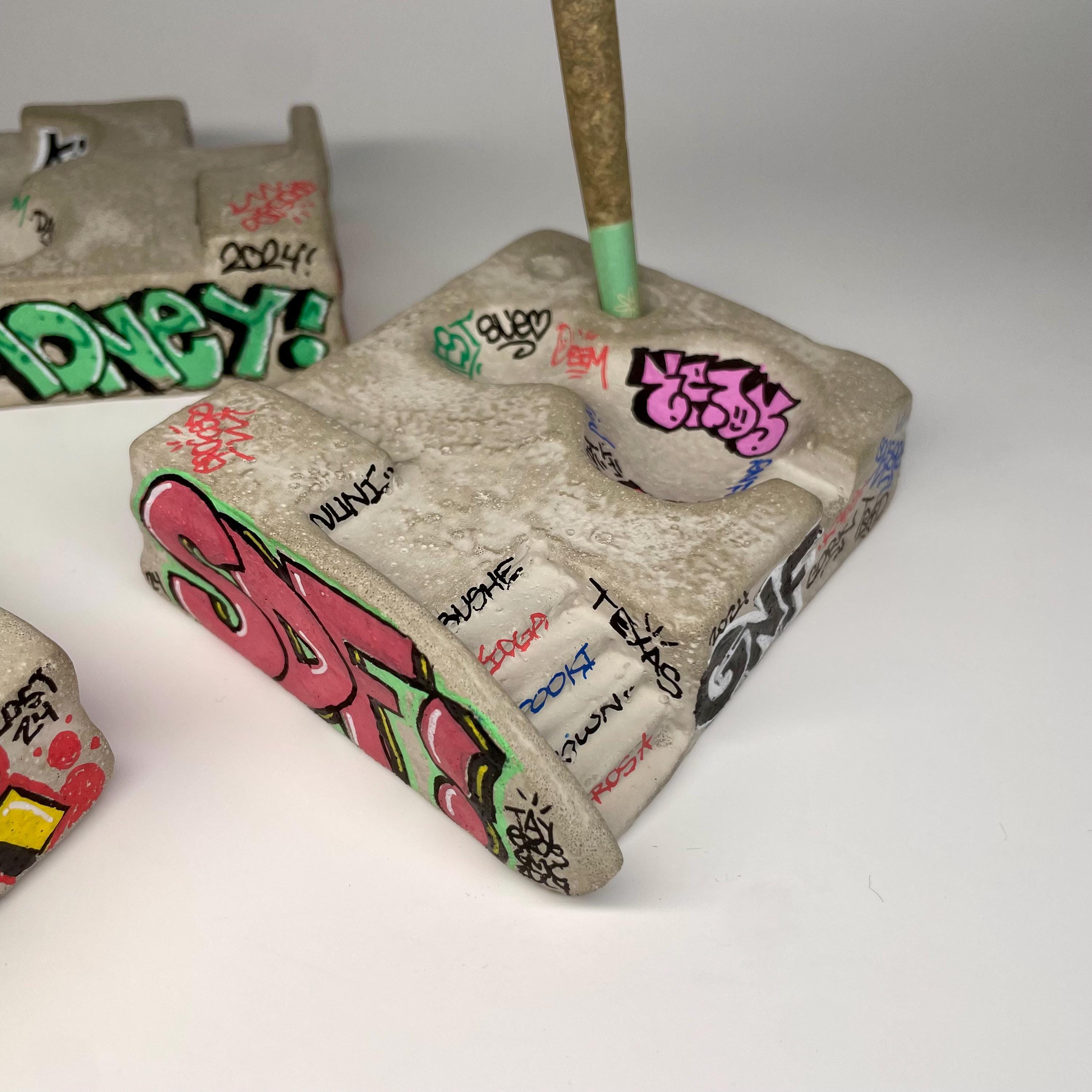 Graffiti Skatepark Ashtray/ Incense Holder & Custom Names - Etsy