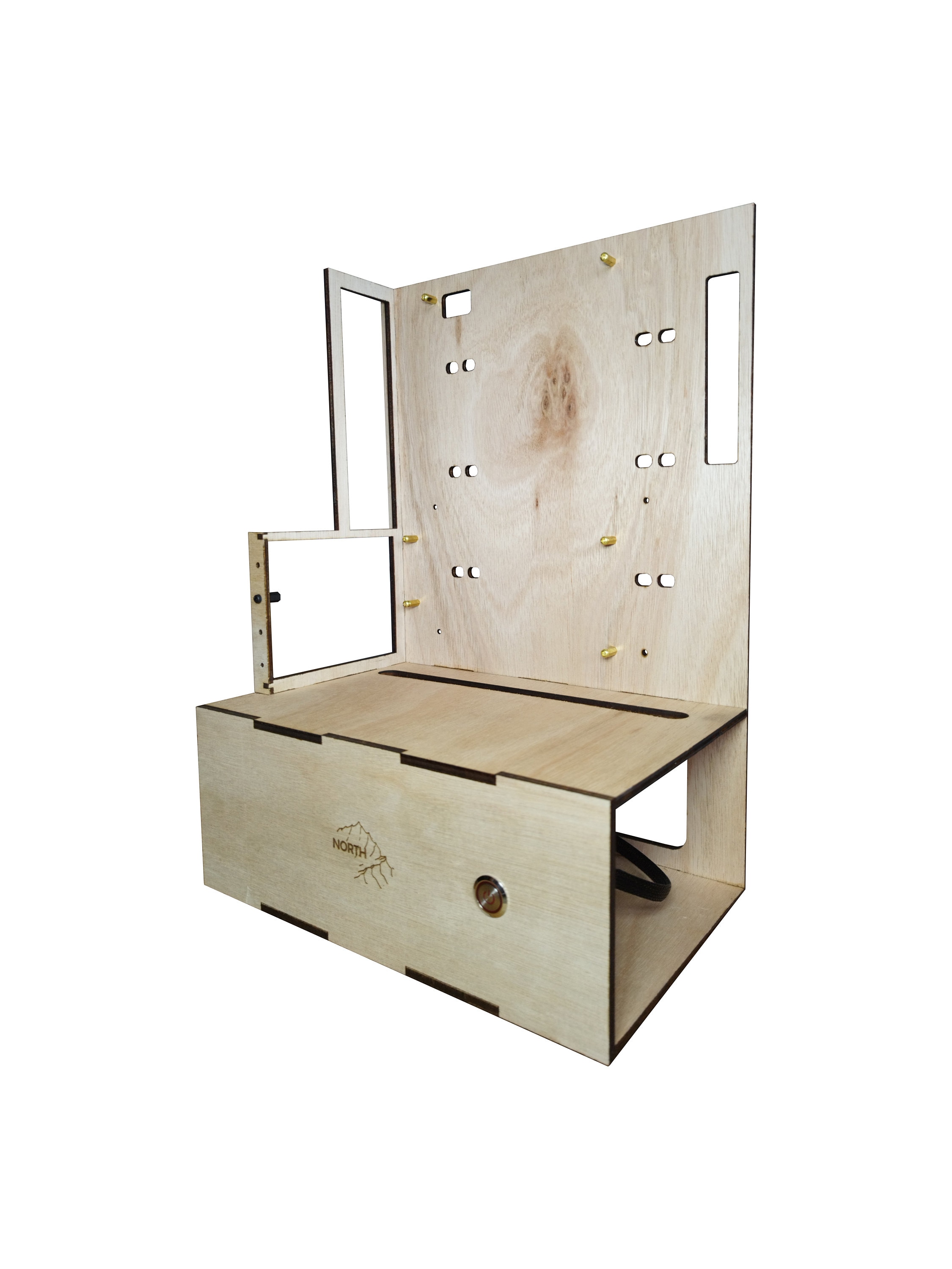 Northridge Wooden Open Air Micro-atx PC Computer Case SVG