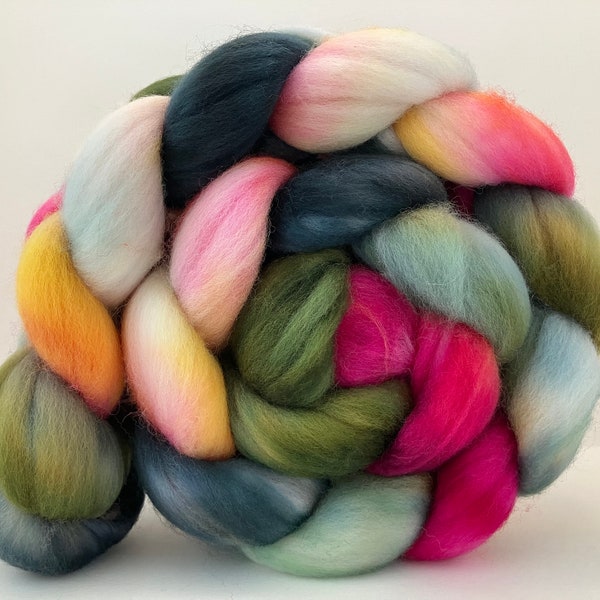 Hand Dyed Superwash Merino Combed Top • 4.1oz