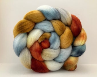 Hand Dyed Polwarth Wool Combed Top • 4.1oz • BERGEN