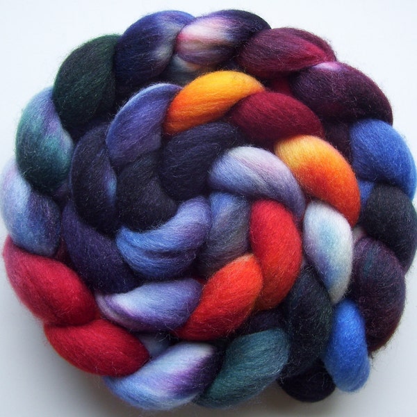 Waste Not, Want Not - Hand Dyed Polwarth/Silk Combed Top - 4oz