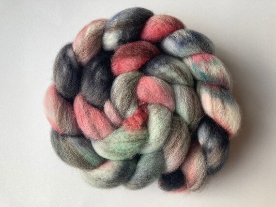 4.1oz Hand Dyed Mixed BFL Combed Top